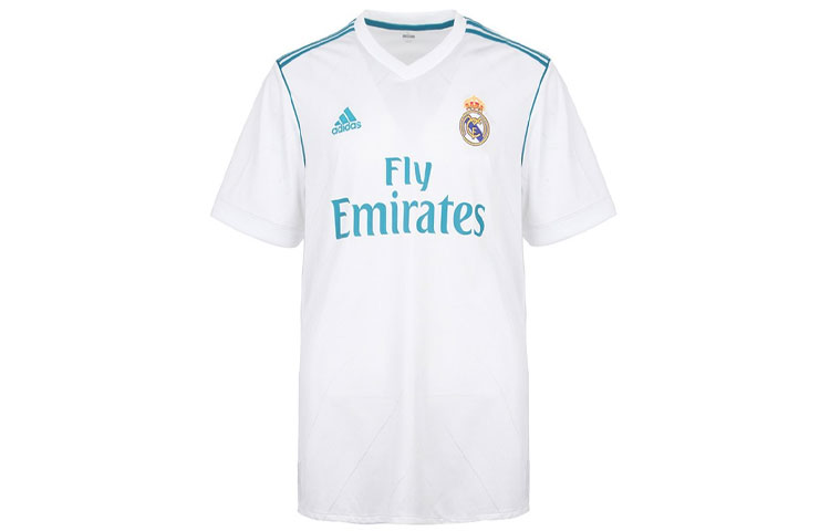 adidas Real Madrid 17/18 Home Jersey Fan Edition White Football Shirt AZ8059