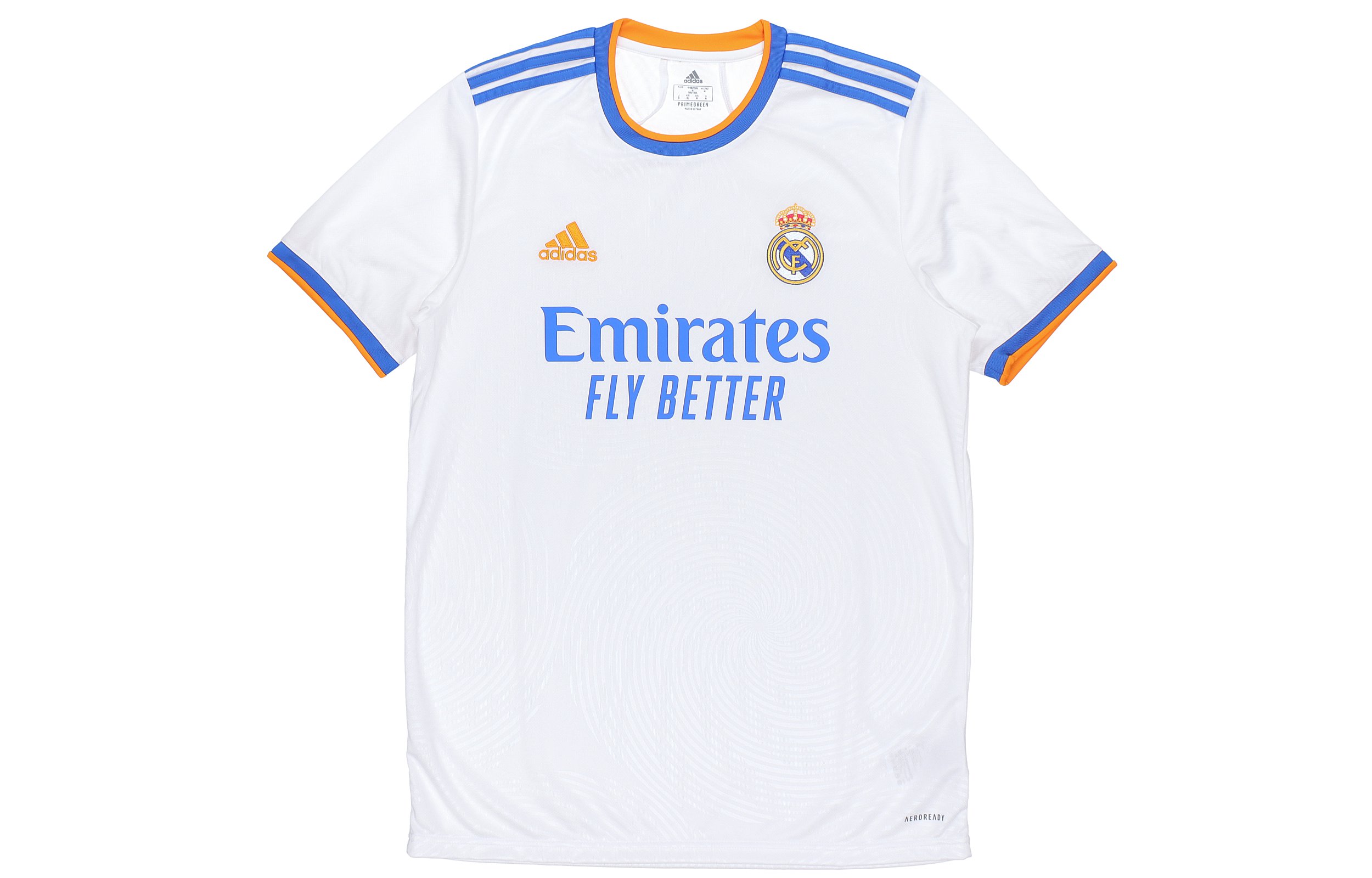 adidas Real Madrid 21/22 Home Jersey SW Fan Edition White Short Sleeve Soccer Shirt GQ1359