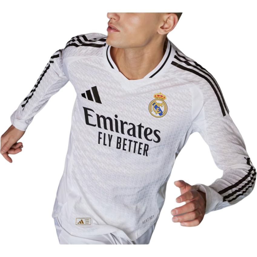 Details for adidas Real Madrid 24/25 Jersey Lengan Panjang Home Authentic Putih IT5204