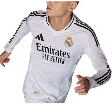 adidas Real Madrid 24/25 Jersey Lengan Panjang Home Authentic Putih IT5204 Details for adidas Real Madrid 24/25 Jersey Lengan Panjang Home Authentic Putih IT5204