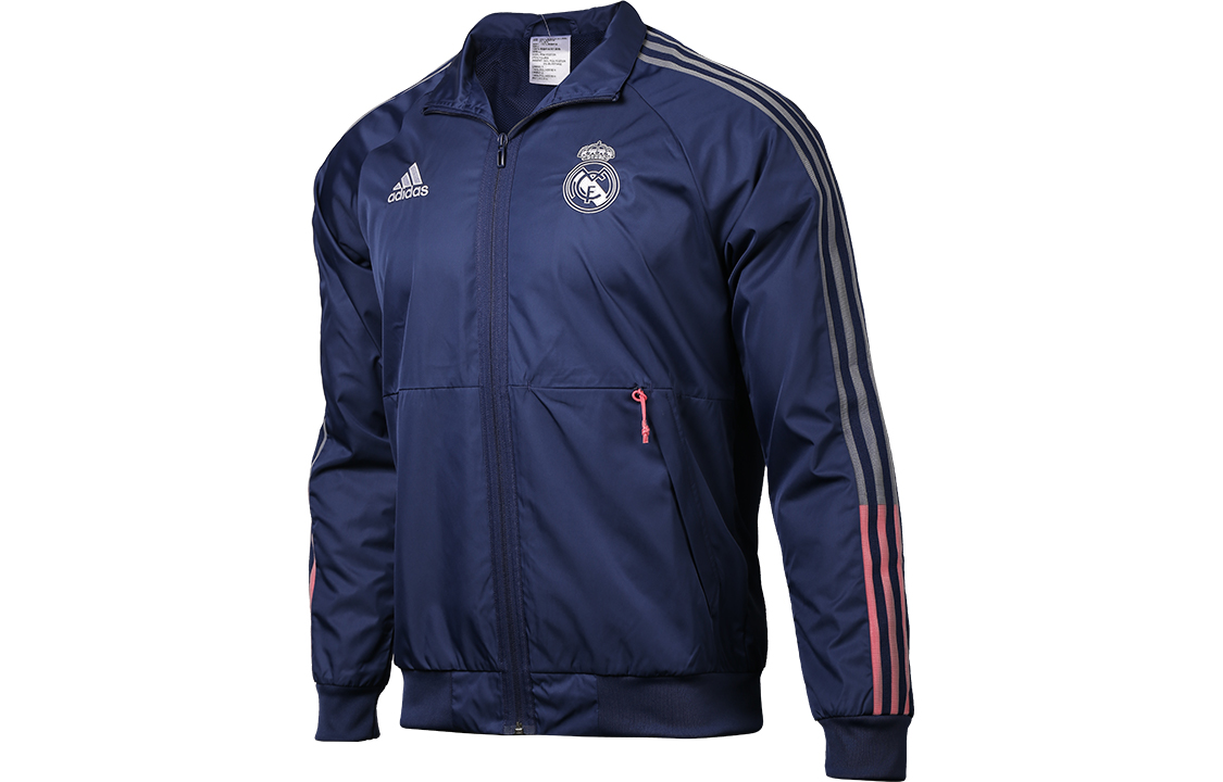 adidas Real Madrid Anthem Jacket Soccer Jacket - Dark Blue FR3880
