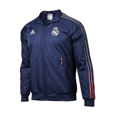 adidas Real Madrid Anthem Jacket Soccer Jacket - Dark Blue FR3880