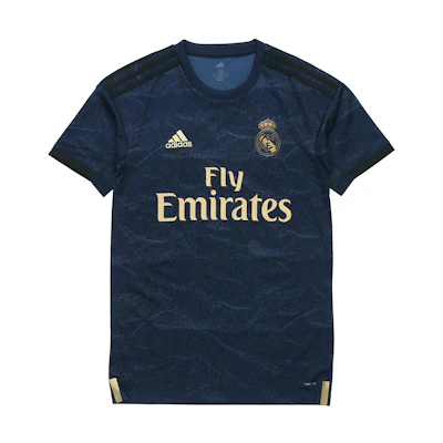 Adidas Real Madrid Away Fan Jersey Striped Shirt Deep Blue FJ3151