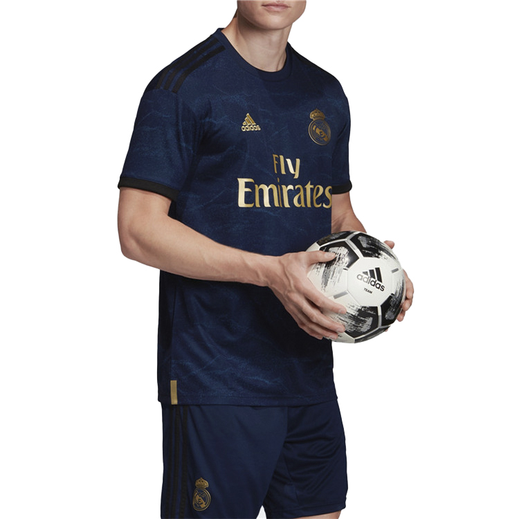 Sizing Adidas 皇家馬德里客場球迷球衣條紋上衣深藍色 FJ3151