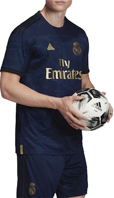 Adidas 皇家馬德里客場球迷球衣條紋上衣深藍色 FJ3151 Sizing Adidas 皇家馬德里客場球迷球衣條紋上衣深藍色 FJ3151