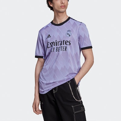 adidas 皇家馬德里紫色客場球衣玩家版短袖T恤。 H18492 Details for adidas 皇家馬德里紫色客場球衣玩家版短袖T恤。 H18492