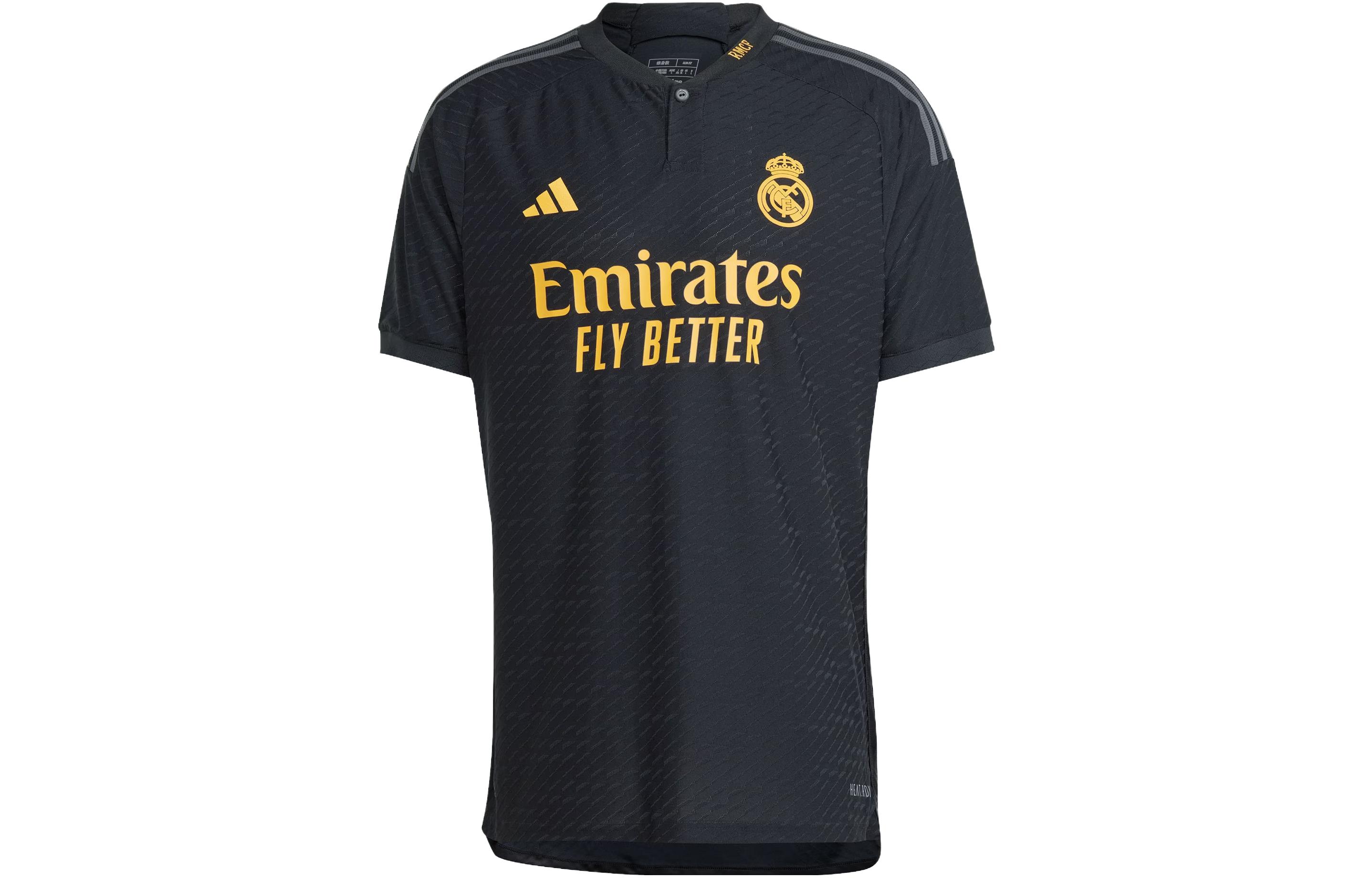 adidas Real Madrid Away Player Edition Black Soccer Jersey IQ4923