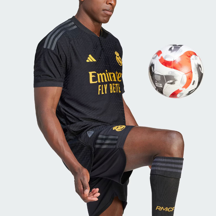 Details for adidas 皇家馬德里客場球員版黑色足球球衣 IQ4923