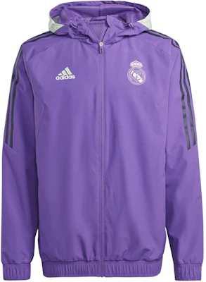 阿迪达斯皇家马德里紫色拼色连帽夹克男女款 HT8796 Order 阿迪达斯皇家马德里紫色拼色连帽夹克男女款 HT8796