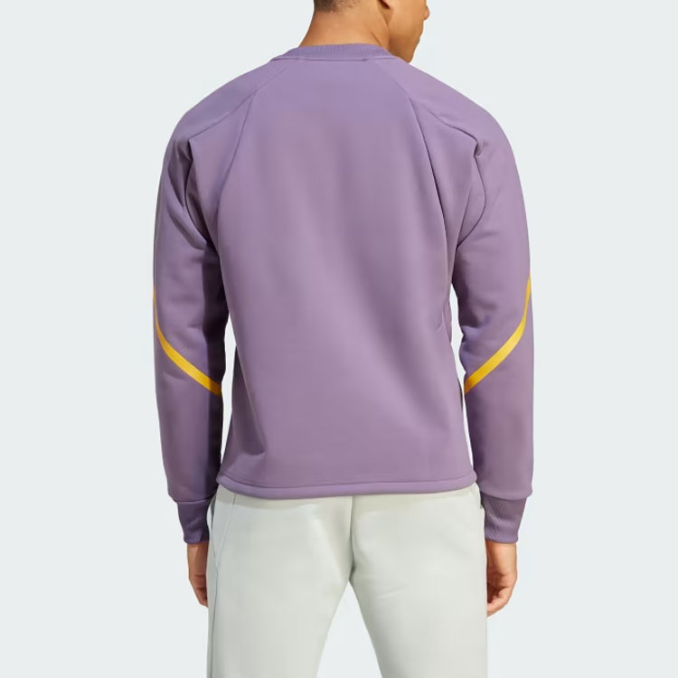 Shop adidas Real Madrid Gameday Crew Sweatshirt Ungu Logo Pullover HY0639