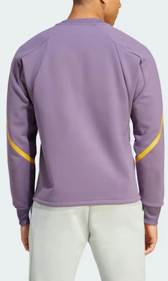 adidas Real Madrid Gameday Crew Sweatshirt Ungu Logo Pullover HY0639 Shop adidas Real Madrid Gameday Crew Sweatshirt Ungu Logo Pullover HY0639