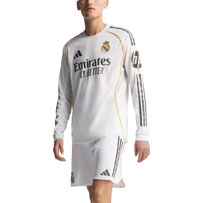 Shop adidas Real Madrid Home Long Sleeve Player Version Jersey Men JN8866