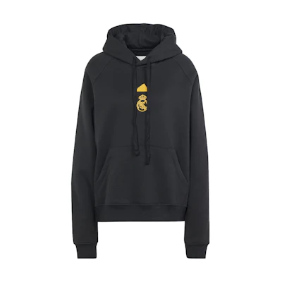 adidas Real Madrid Lifestyler Hoodie Black Football Casual Wear HY0626