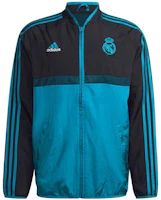 adidas Real Madrid Patch Logo Blue Bomber Jacket - Casual Wear GR4251 adidas Real Madrid Patch Logo Blue Bomber Jacket - Casual Wear GR4251