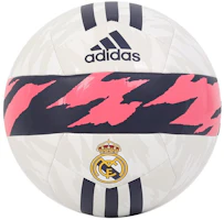 adidas Real Madrid PVC Soccer Ball Home Match Training White Pink Unisex FS0284 adidas Real Madrid PVC Soccer Ball Home Match Training White Pink Unisex FS0284