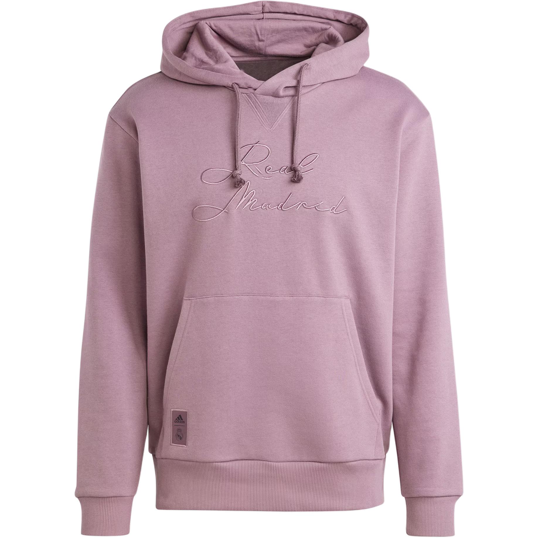 adidas Real Madrid Retro Pullover Hoodie Dark Gray Purple Pink Men’s Casual Wear IT3766