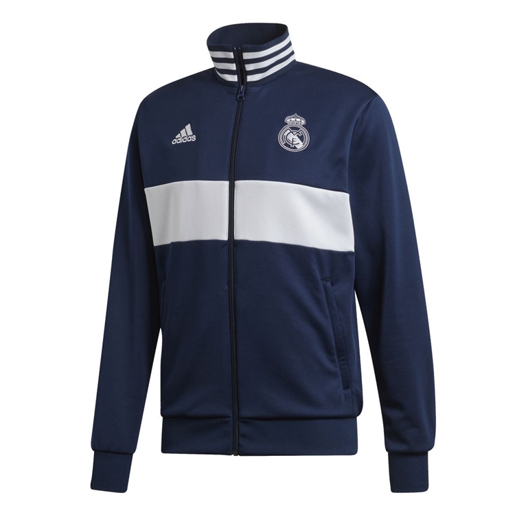 adidas Real Madrid Retro Track Jacket Navy Blue Sports Jacket DX8709