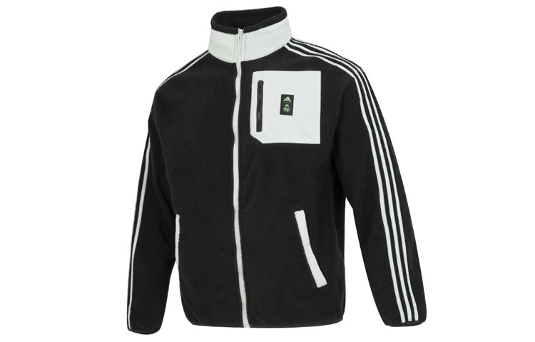 adidas Real Madrid Retro Windbreaker Jacket Men’s Black Multicolor Stripes HT1136