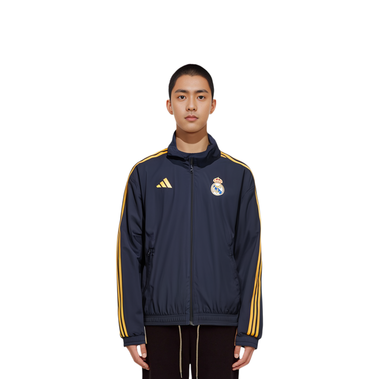 Details for 阿迪达斯皇家马德里复古双面夹克 - 经典海军蓝 IQ0549