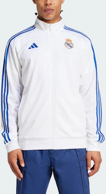 adidas Real Madrid SS24 DNA Track Top White Retro Zip Jacket IT3804 Lookbook adidas Real Madrid SS24 DNA Track Top White Retro Zip Jacket IT3804
