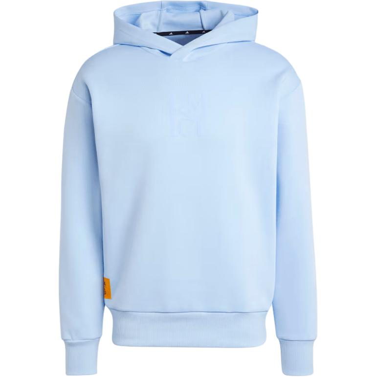 adidas Real Madrid SS24 Logo Hoodie Long Sleeve in Flow Blue IT3798
