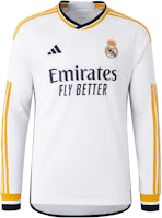 adidas Real Madrid Striped Graphic Long Sleeve Soccer Jersey White Mens. IB0018 adidas Real Madrid Striped Graphic Long Sleeve Soccer Jersey White Mens. IB0018