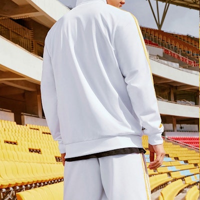 adidas Real Madrid Striped Track Jacket White Long Sleeve HY0618 Purchase adidas Real Madrid Striped Track Jacket White Long Sleeve HY0618