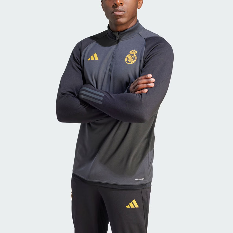 Lookbook アディダス レアル・マドリード ティロ23 トレーニング スウェットシャツ - カーボンブラック IB0036