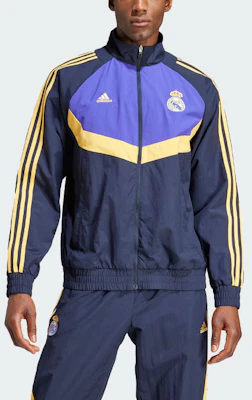 adidas 皇家馬德里復古運動外套 深藍色款 運動服 IU2078 Lookbook adidas 皇家馬德里復古運動外套 深藍色款 運動服 IU2078