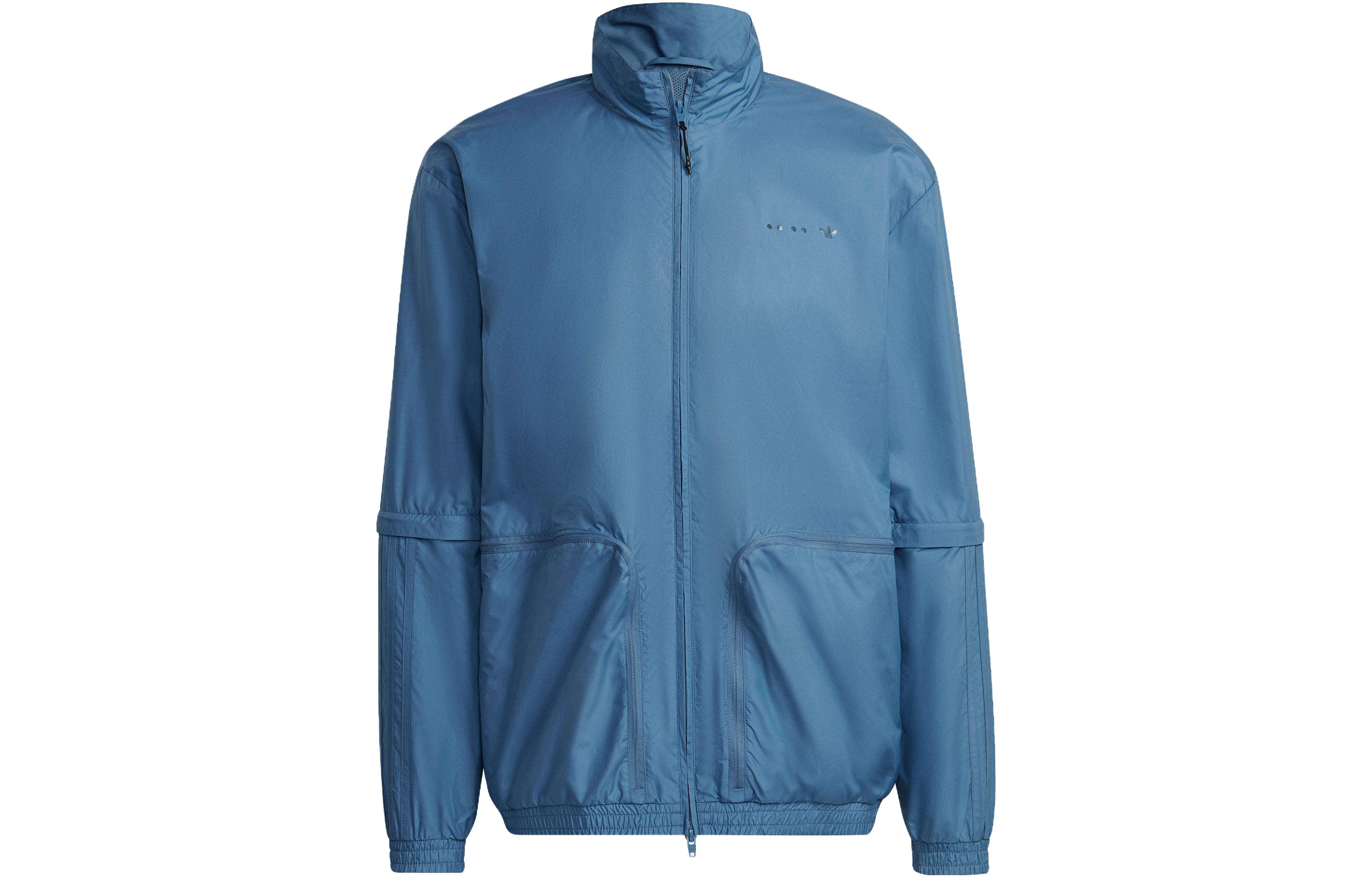 adidas Reclaim Utility Detachable Sleeve Stand-Collar Jacket Blue HK2751