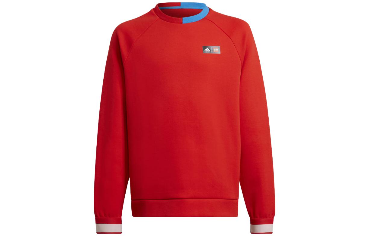 adidas Red Crewneck Long-Sleeve Sweatshirt HM2221