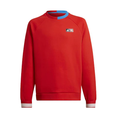 adidas Red Crewneck Long-Sleeve Sweatshirt HM2221