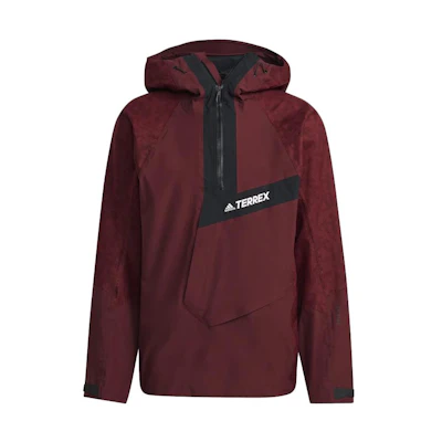 adidas Red Graphic Print Striped Detail Hooded Jacket HE2294