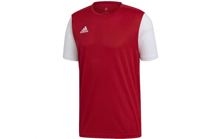 adidas Red Logo Breathable UV-proof Sweat-Wicking Football Training Tee DP3230