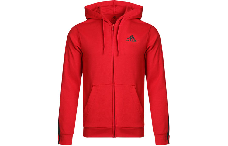 adidas Red Logo Hoodie Full-Zip Knit Jacket GP8604