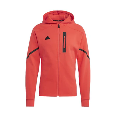 adidas Red Logo Print Hooded Jacket Casual Outerwear IC8050