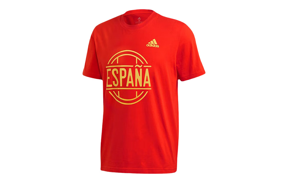 adidas Red Moisture-Wicking Football Graphic Crewneck T-Shirt FT6051
