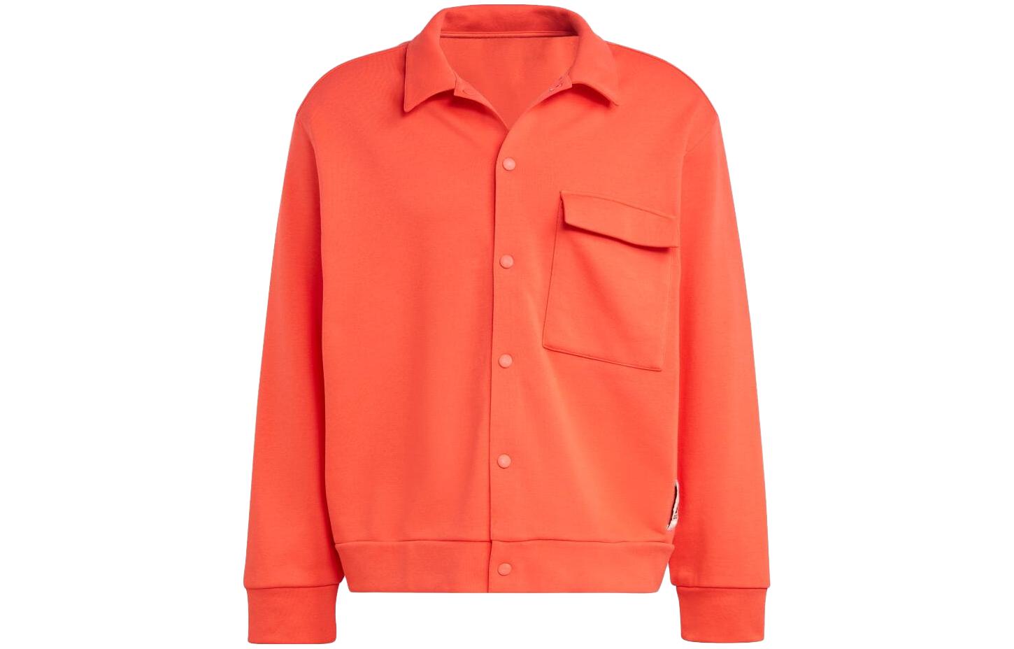 adidas Red Monochrome Logo Print Button-Up Collar Jacket Unisex Japan Edition IL8291-JAPAN