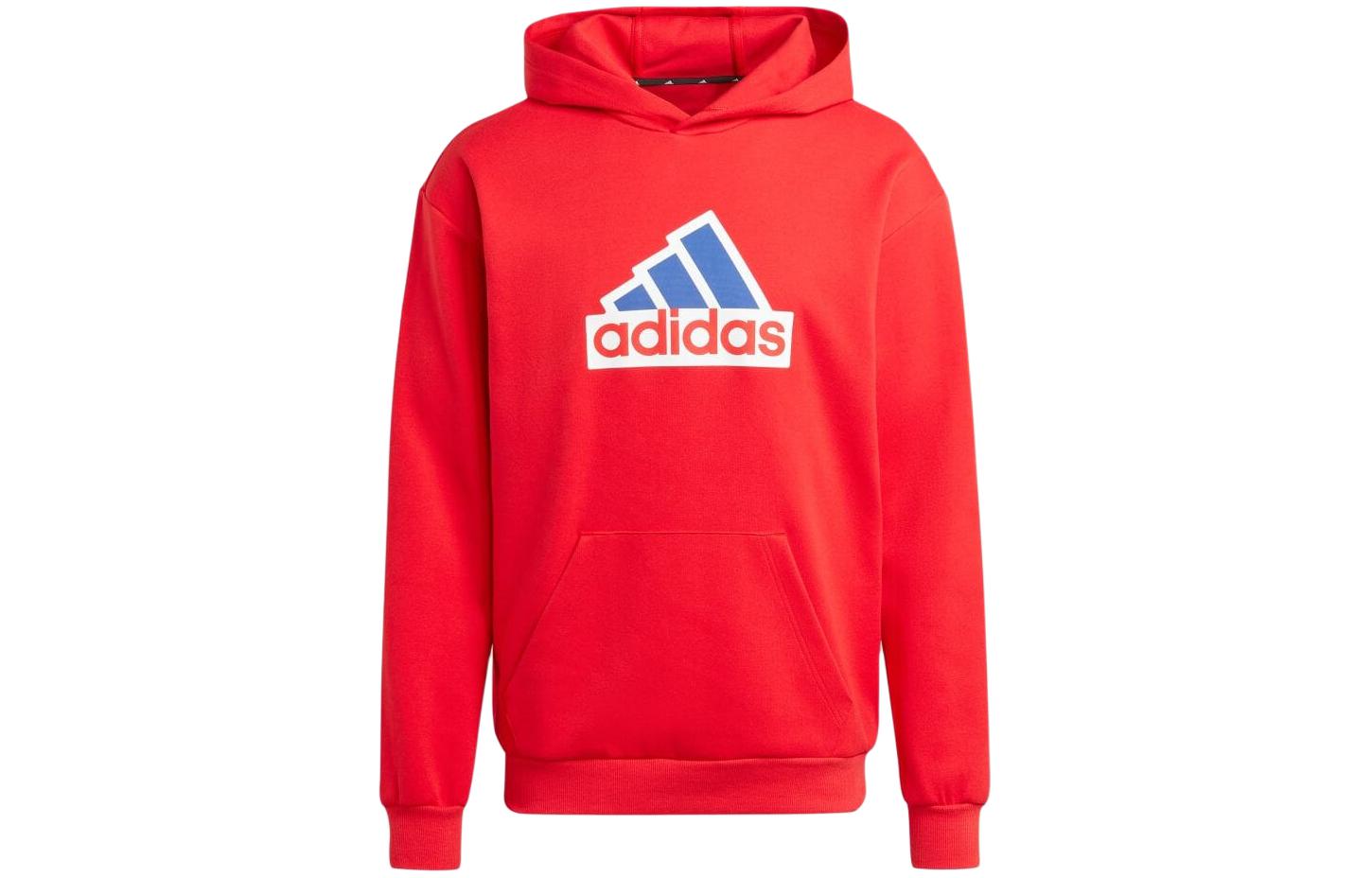 adidas Red Patchwork Fitted Hoodie IS8338