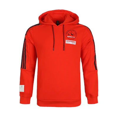 adidas Red Pullover Hoodie Casual Sportswear GM2277
