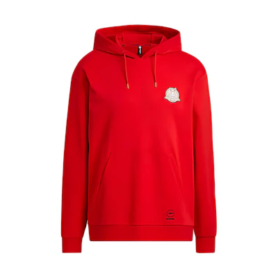 adidas Red Pullover Sweatshirt with Solid Logo Print IQ1589
