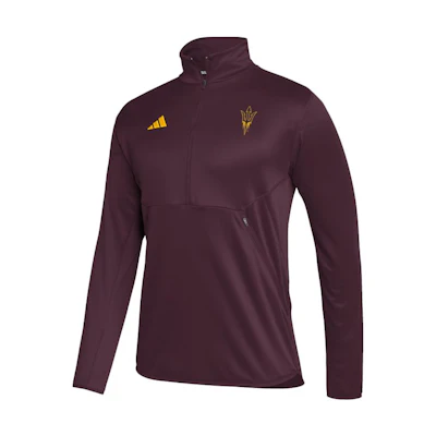 adidas Red Solid Color Stand Collar Long Sleeve Jacket IQ0583