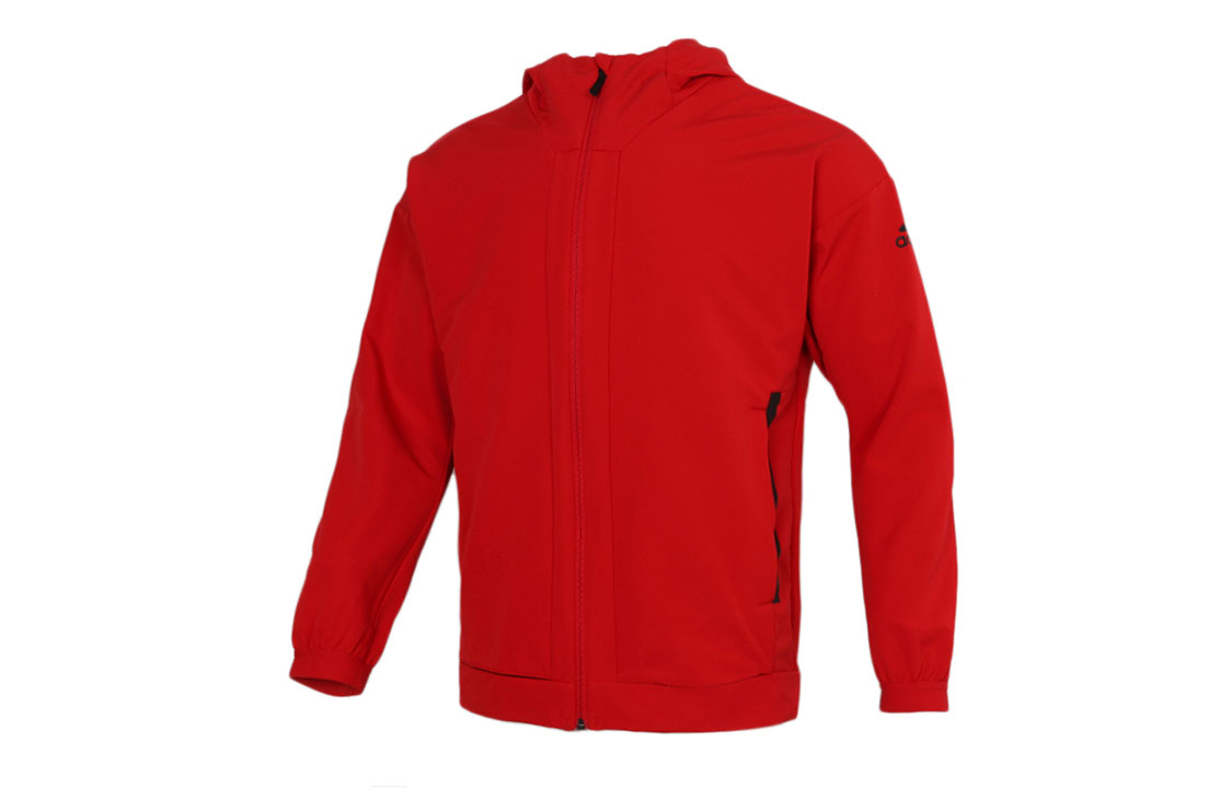 adidas Red Sports Hoodie Jacket GN7356