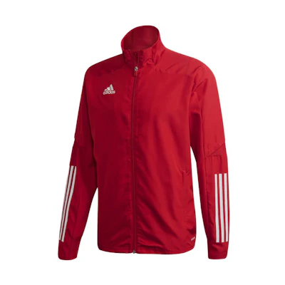 adidas Red Stand Collar Zip-Up Casual Sports Jacket ED9248