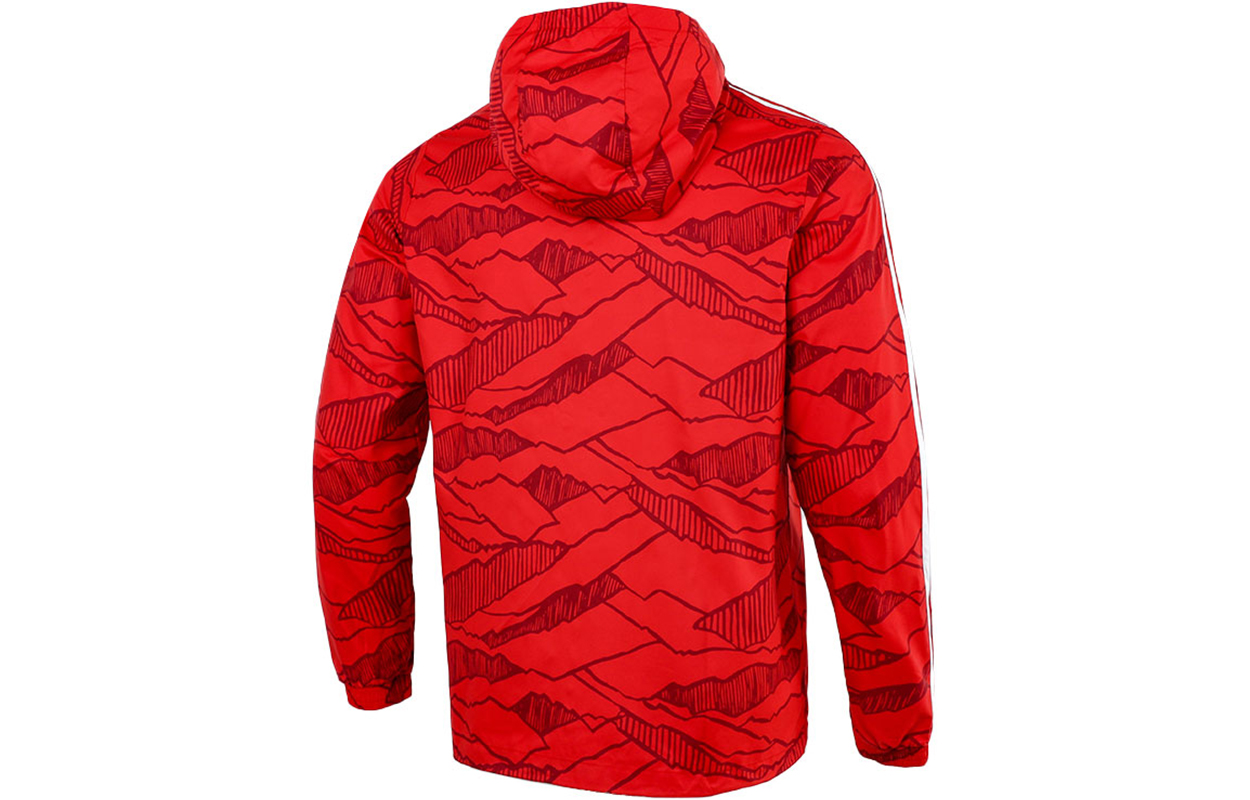 Lookbook adidas Red Windproof Quick-Dry Football Training Hooded Jacket GR0683