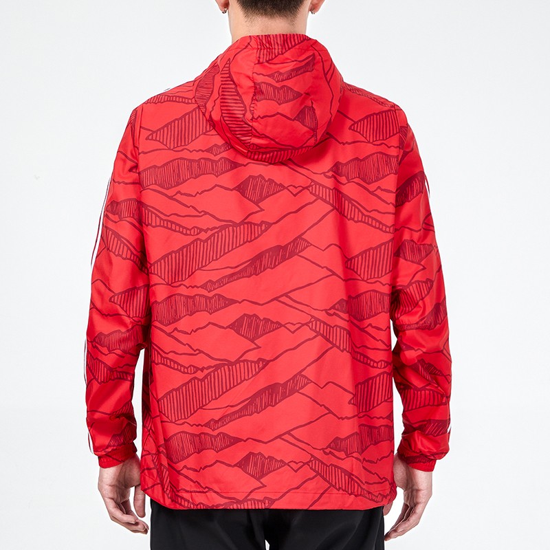 Details for adidas Red Windproof Quick-Dry Football Training Hooded Jacket GR0683