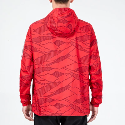 adidas Red Windproof Quick-Dry Football Training Hooded Jacket GR0683 Details for adidas Red Windproof Quick-Dry Football Training Hooded Jacket GR0683