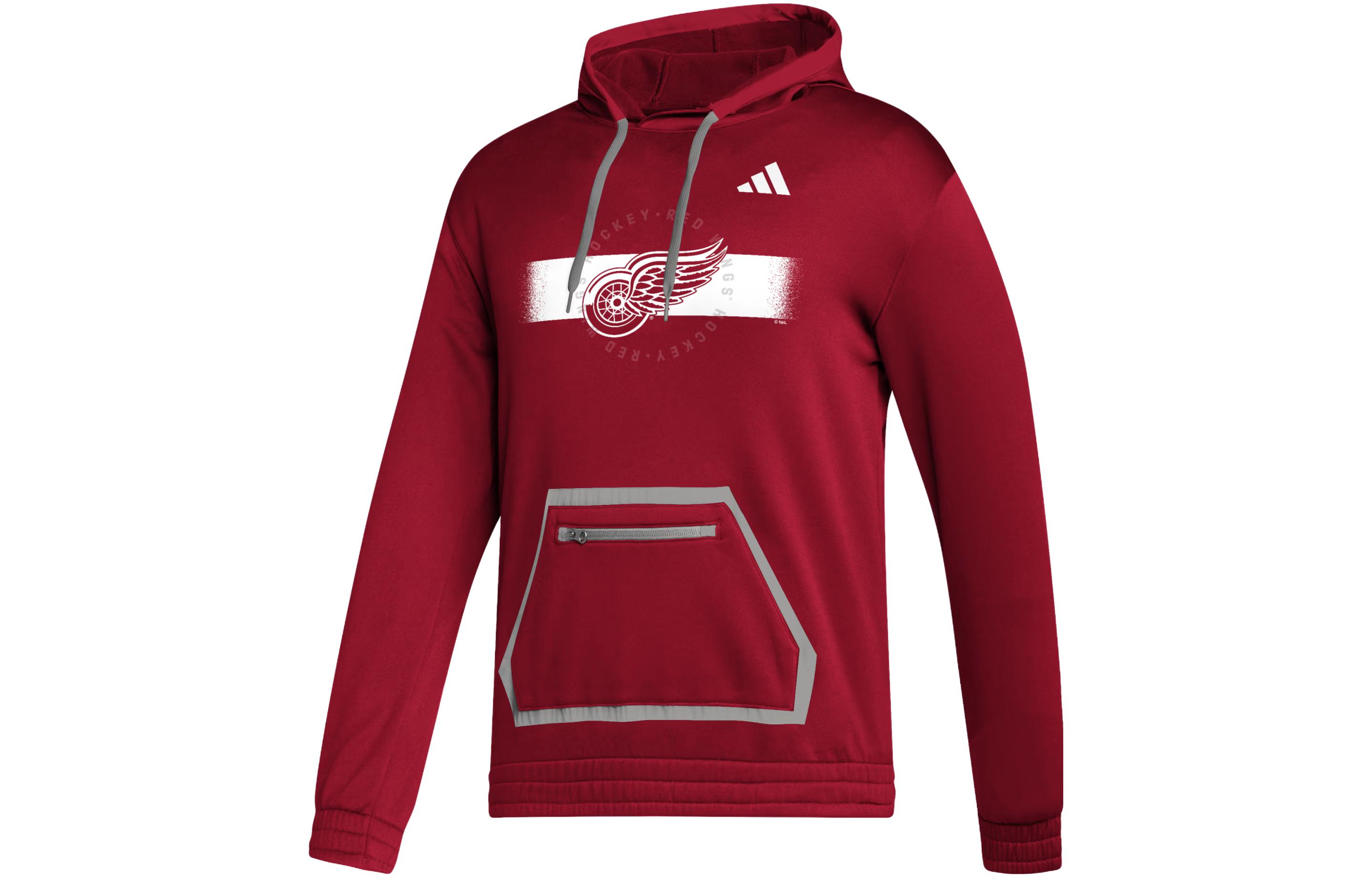 adidas Red Wings Team Issue Pullover Hockey Hoodie Red IK6661