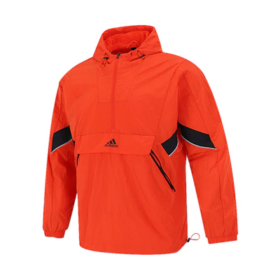 adidas Red Woven Hooded Jacket for Running and Training H40214
