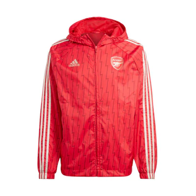 adidas Red Zip-Up Hooded Jacket HZ2075